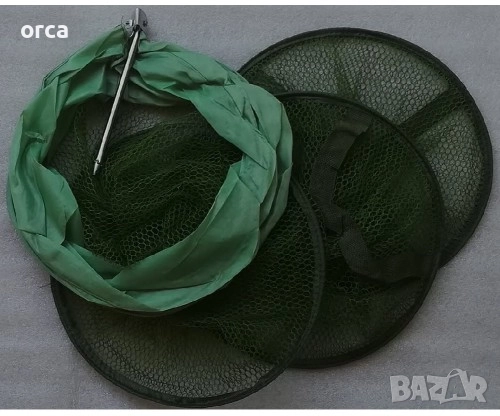 Живарник с колче 1.60 м – 5 обръча, зелен, компактен и здрав модел, снимка 3 - Такъми - 22020107