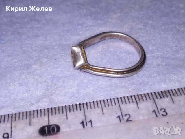 СТАРИНЕН СРЕБЪРЕН СКЪПОЦЕНЕН АРТ НУВО ПРЪСТЕН РЪЧВА РАБОТА ВИСОКА ПРОБА СРЕБРО с ЛУНЕН КАМЪК 29704, снимка 9 - Антикварни и старинни предмети - 41638387