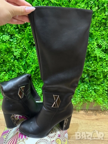 Дамски кожени ботуши , снимка 2 - Дамски ботуши - 51911105