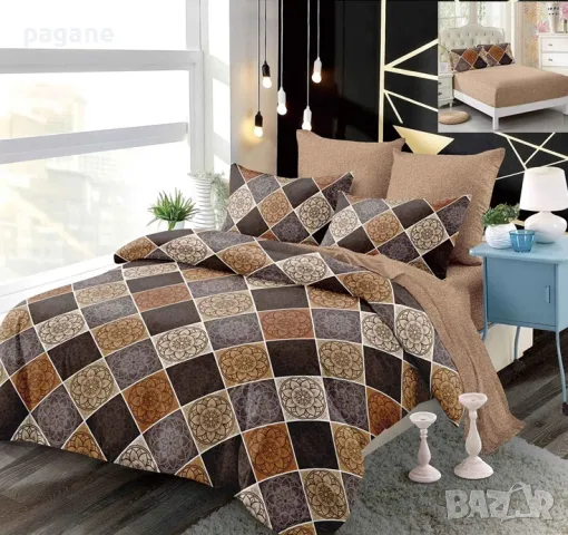 Фино памучно спално бельо с ластик от 6 части за чаршаф 180/200 , снимка 4 - Спално бельо - 47617493