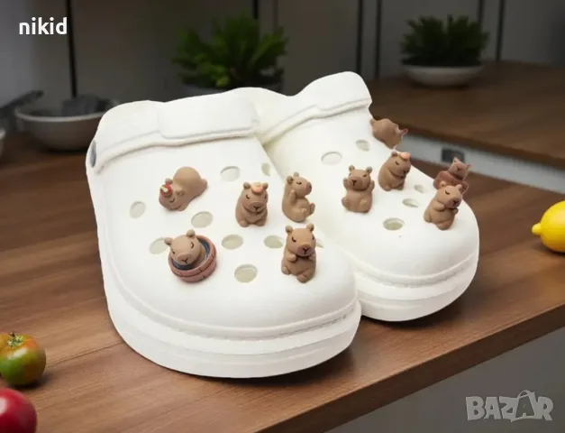 фигурки Капибара Capybara крокс значки тапи тапички за crocs кроксове аксесоар Jibbitz обувки чехли, снимка 7 - Други - 56157441