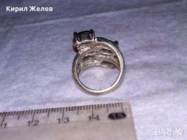 ПОСРЕБРЕН СКЪПОЦЕНЕН с ИСКРЯЩИ ЮВЕЛИРНО ФАСЕТИРАНИ ЦИРКОНИ и МАРКАЗИТИ АЖУРЕН АРТ ПРЪСТЕН 38649, снимка 3 - Пръстени - 41682676