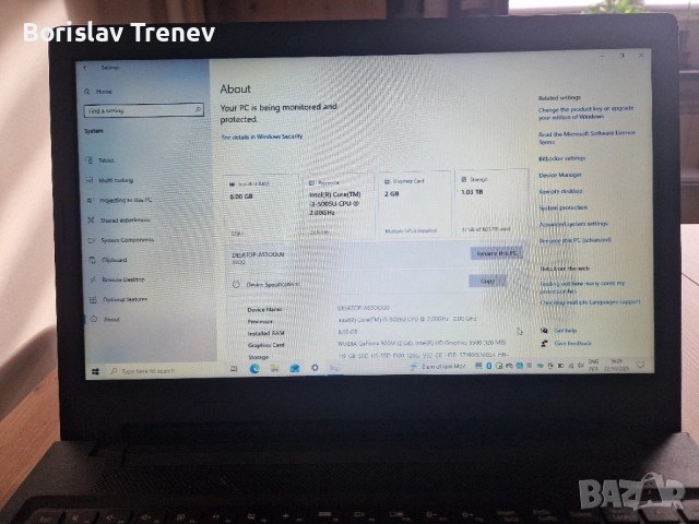 Lenovo Ideapad 100 поправен и подобрен, снимка 4 - Лаптопи за дома - 52148581