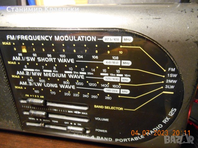Saba RX125 - Portable 4 band radio vintage 1992, снимка 3 - Радиокасетофони, транзистори - 41500363