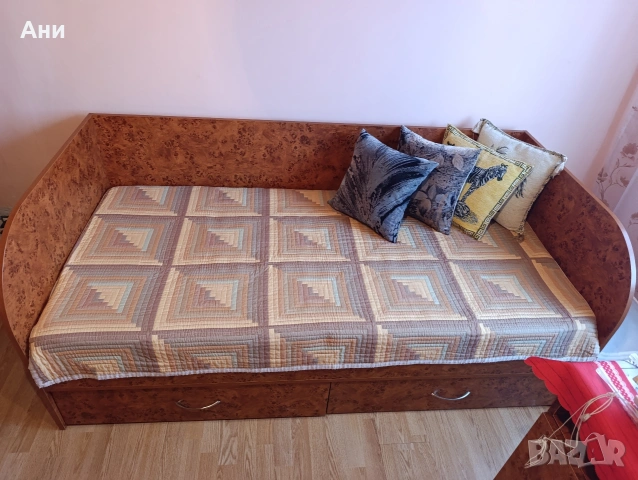 Комплект единично легло с матрак рамка и място за съхранение