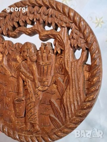 дървено пано за стена дърворезба 34/2, снимка 5 - Пана - 53763209