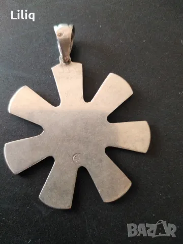 Голям сребърен медальон Розетата на Плиска, снимка 2 - Колиета, медальони, синджири - 49773635