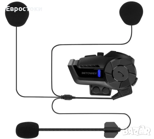 Мотоциклетна комуникационна система BETOWEY B2X, двойна (2 слушалки), Bluetooth интерком за каска, снимка 6 - Аксесоари и консумативи - 50716466