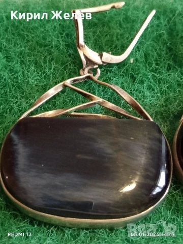 Стилни красиви и много елегантни сребърни обеци с Обсидиан за специални поводи 13652, снимка 3 - Обеци - 52988571