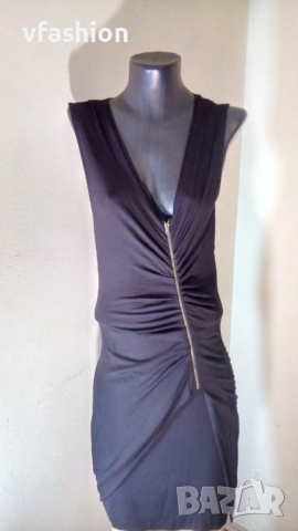 Всичко по 5 лв - Еластична черна дамска рокля MNG, снимка 6 - Рокли - 36364621