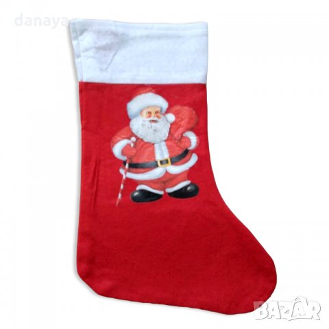 597 Декоративен коледен чорап с картинка Коледен ботуш коледна торба за подаръци, снимка 12 - Декорация за дома - 34744717