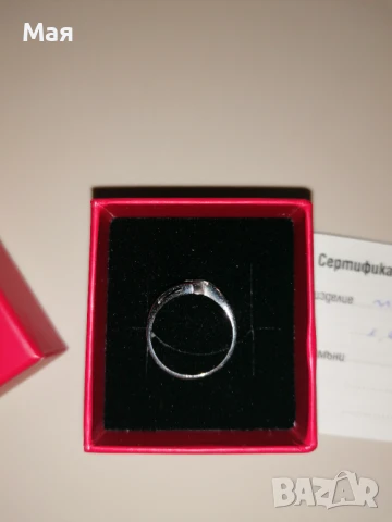 Пръстен бяло злато Проба 585 / 14 к, снимка 4 - Пръстени - 50732591
