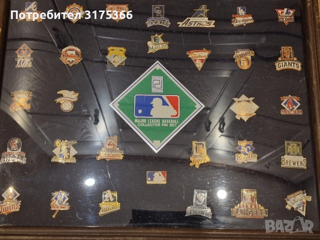 Комплект значки  на отборите в Официалната бейзболна лига MAJOR LEAGUE BASEBALL , снимка 2 - Колекции - 51478004