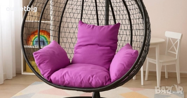 Люлка градинска висяща люлка тип гнездо,яйце–Промоция!, снимка 6 - Градински мебели, декорация  - 52232020