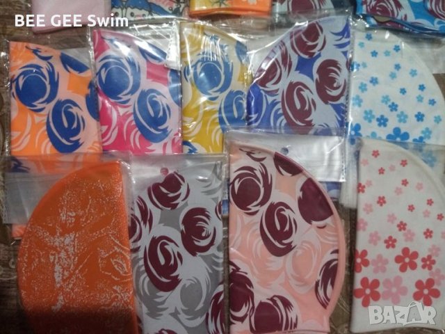 Плувни шапки -100% силикон, снимка 6 - Водни спортове - 34411469