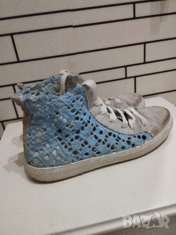 Кецове от естествена кожа със състарен ефект, снимка 6 - Кецове - 39973524