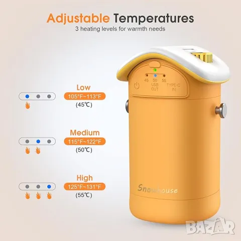Преносим нагревател за ръце Power Bank 8000 mAh Акумулаторна батерия, снимка 2 - Външни батерии - 48840766