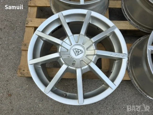 Продавам 4бр алуминиеви джанти Azev Type U  17x8J  ET30 5х108мм, снимка 2 - Гуми и джанти - 55740241