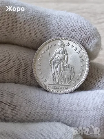 2 франка 1957 година Швейцария , снимка 2 - Нумизматика и бонистика - 48360097