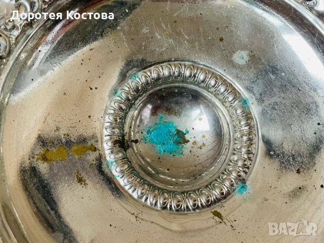 Красива фруктиера на столче от Англия с 2 дръжки, снимка 8 - Антикварни и старинни предмети - 53473729