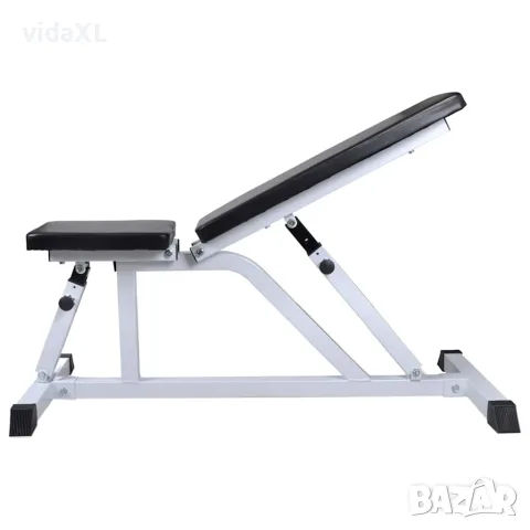 vidaXL Комплект лежанка с щанга и дъмбели, 60,5 кг, снимка 5 - Спортна екипировка - 56146399