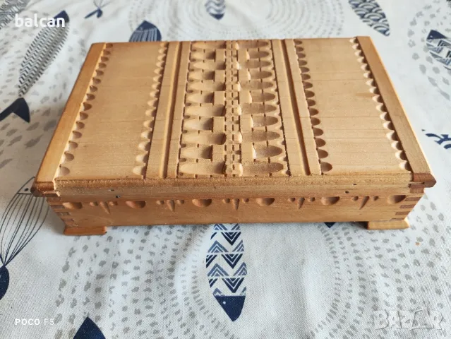 Дървена кутия за цигари. Дърворезба., снимка 3 - Декорация за дома - 49695273