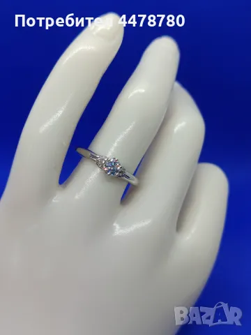 Годежен пръстен с Диамант VVS1 0.23ct, снимка 2 - Пръстени - 50400252