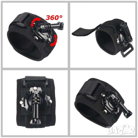 5 броя широк ремък за китка на ръка за екшън камери, снимка 5 - Чанти, стативи, аксесоари - 50442205