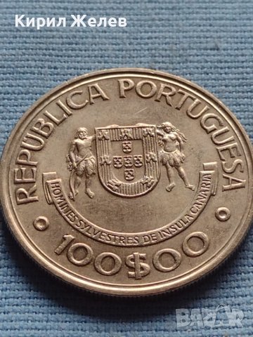 Монета 100 ескудос 1989г. Португалия КОРАБИ ILHAS CANARIAS 34330, снимка 4 - Нумизматика и бонистика - 42711192