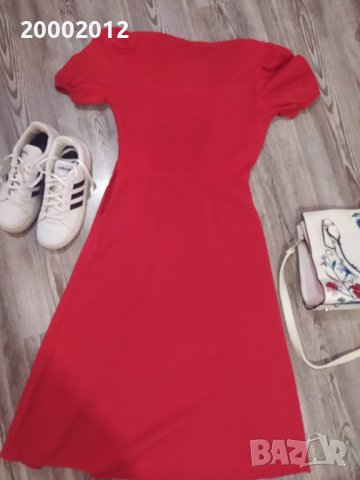 Червена лятна рокля , снимка 4 - Рокли - 40337853