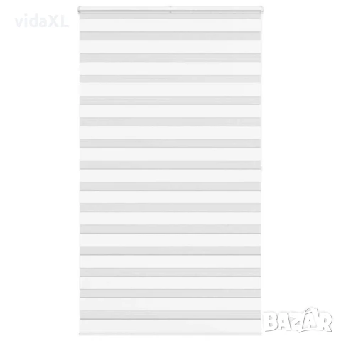 vidaXL Зеброва щора бял 135x200 см Ширина на плата 130,9 см（SKU:4014788）