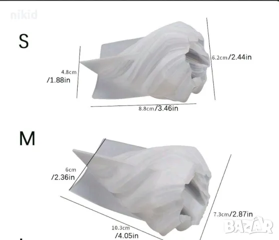 3D Конусовидна геометрична спираловидна елха форма силиконов молд фрома смола гипс свещ декор украса, снимка 4 - Форми - 42923469