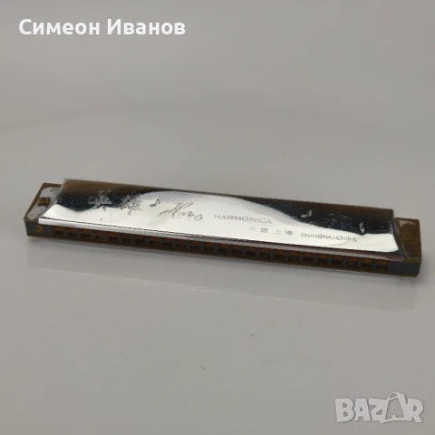 Стара хармоника Hero 48 дупки дървена рамка Китай #5991, снимка 1