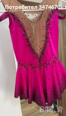 Трико ново за художествена гимнастика, танци, около 8-10 год, снимка 3 - Художествена гимнастика - 52512916