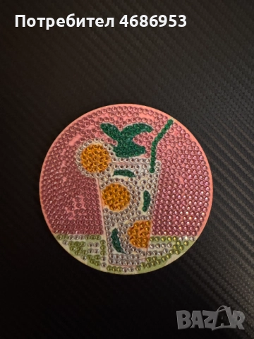 Диамантени поставки за чаши, снимка 3 - Декорация за дома - 52915020