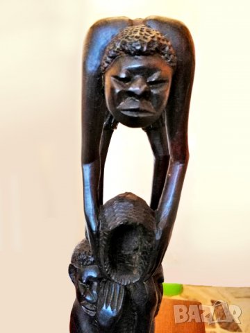 Африканска статуетка , снимка 4 - Статуетки - 14664411