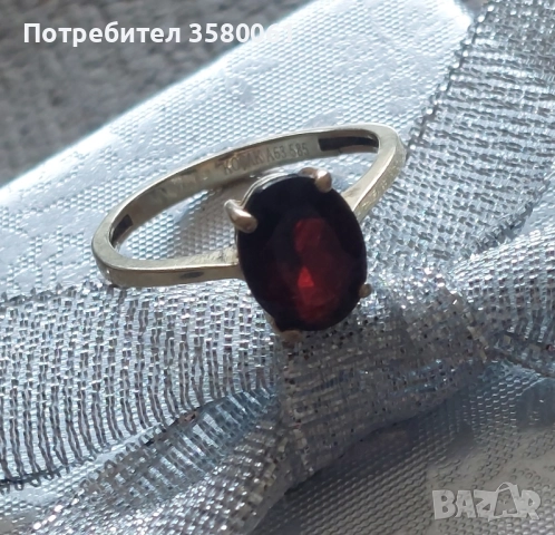 Златен пръстен с рубин, снимка 2 - Пръстени - 52838568