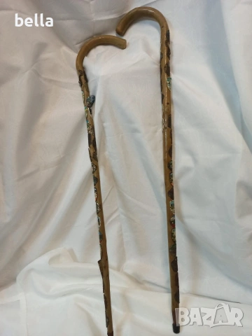 Автентични тиролски алпийски бастуни с колекционерски плакети, снимка 9 - Антикварни и старинни предмети - 53656824