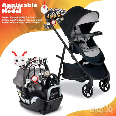 Играчки за столче за кола за бебета, 0-6 месеца, активност за количка, снимка 4 - Други - 50267098