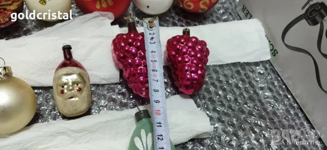 Стъклени играчки за елха , снимка 5 - Антикварни и старинни предмети - 38818937