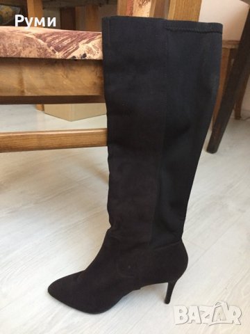 Велурени ботуши, снимка 3 - Дамски ботуши - 40539188