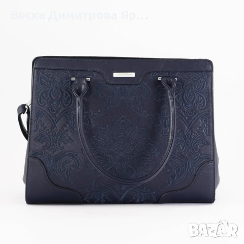 Елегантна дамска чанта с бродирани детайли и много отделения, снимка 3 - Чанти - 50660026