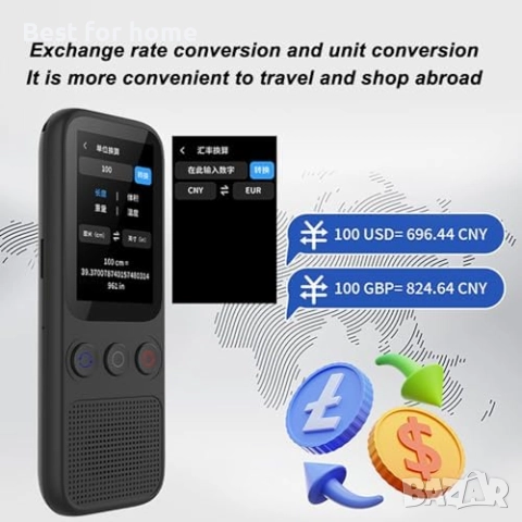 S80 незабавен двупосочен преводач на 138 езика от Yunseity, снимка 4 - Друга електроника - 52605189