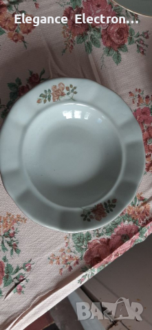 1бр.Порцеланова Чиния Кафява роза  20см, снимка 1