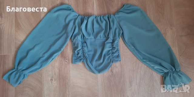 Блуза с шифонени ръкави 