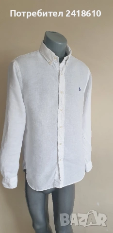 POLO Ralph Lauren Len/ Лен Slim Fit Mens Size M  ОРИГИНАЛ! Мъжка Ленена Риза., снимка 5 - Ризи - 53504156