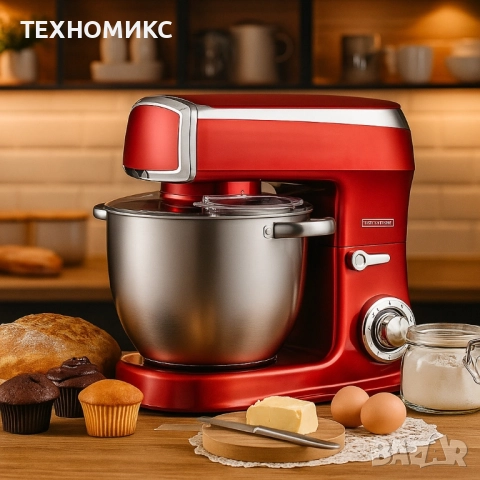 Планетарен миксер със стоманена купа Royalty line 2100W, снимка 3 - Миксери - 52262091