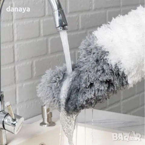 5272 Супер дълга огъваща се четка за прах с телескопична дръжка, 285 см , снимка 6 - Мопове, кофи, четки и метли - 47493498