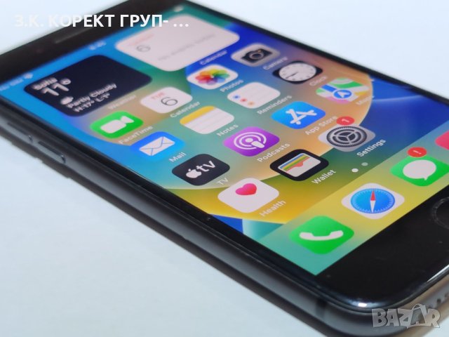 Apple iPhone 8 128GB, 100% батерия, Пукнат екран, снимка 3 - Apple iPhone - 44165446