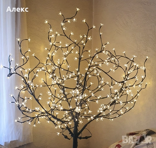 Намаление! Коледно външно дърво, 400бр. лампички с цветенца– 2м, снимка 5 - Външни лампи - 48091384